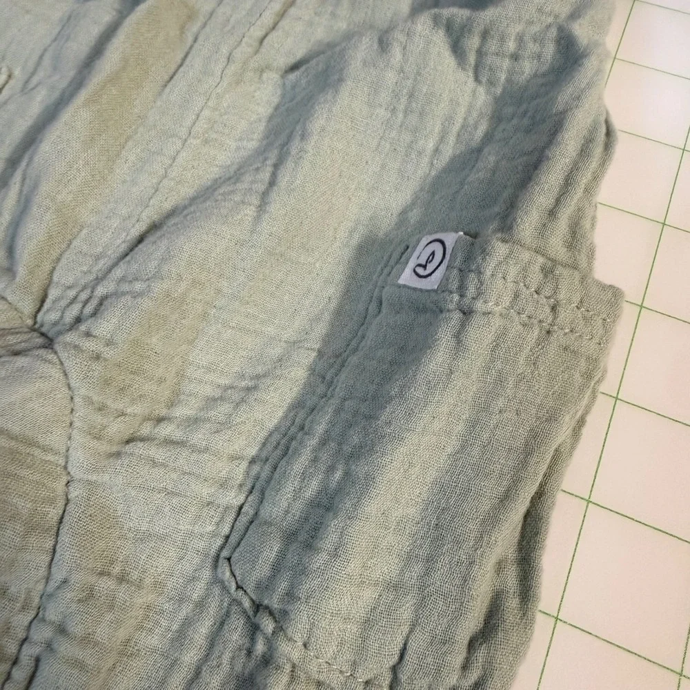 Carters Little Planet Baby Neutral Organic Cotton Gauze Sage 6 Month Overalls